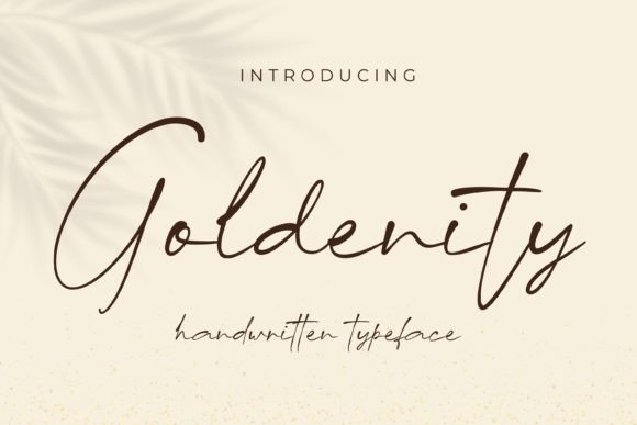 Goldenity: An Elegant Script Font for Your Crafted Products