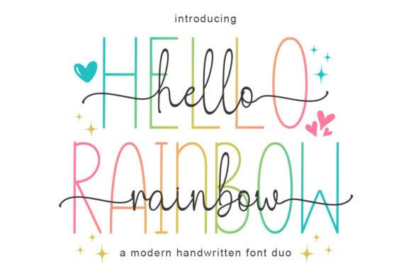 Hello Rainbow Duo: A Modern Duo Font for Web Design