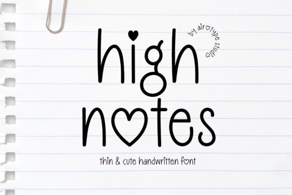 High Notes Font Review: A Cute Handwritten Font for Campaign Design