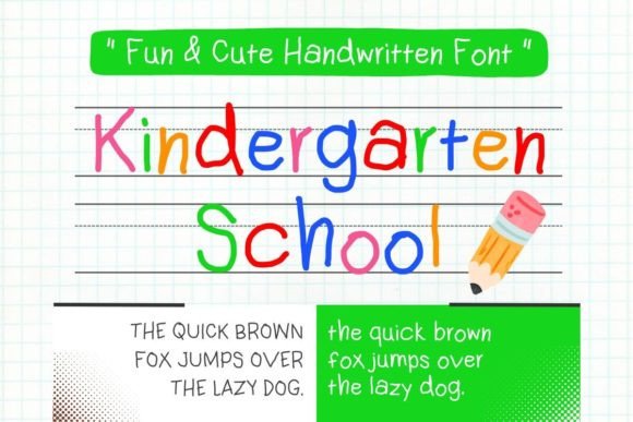Kindergarten School Font: Playful Character for Editorial Design