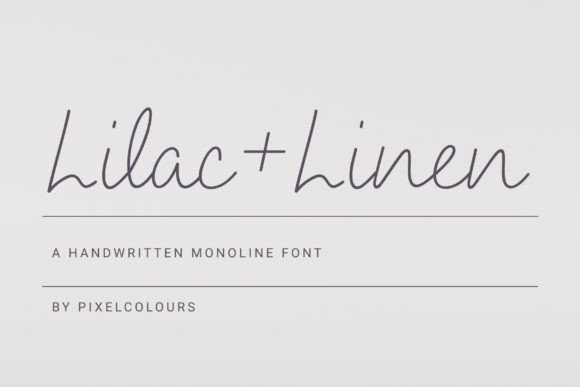 Lilac and Linen: A Chic Script Font for Editorial Elegance