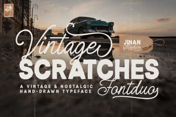 The Vintage Scratches Duo Font in Real Campaign Design