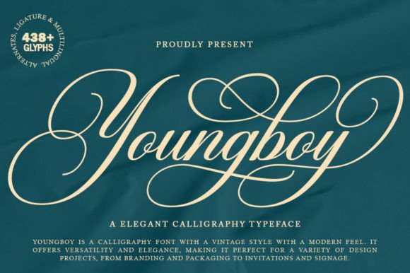 Youngboy: A Modern Script Font for Editorial Mood and Identity